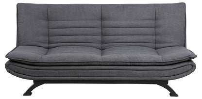 AC Design Furniture 'Jasper' sofa bed in dark grey/black: sofa bed with 3 reclining positions