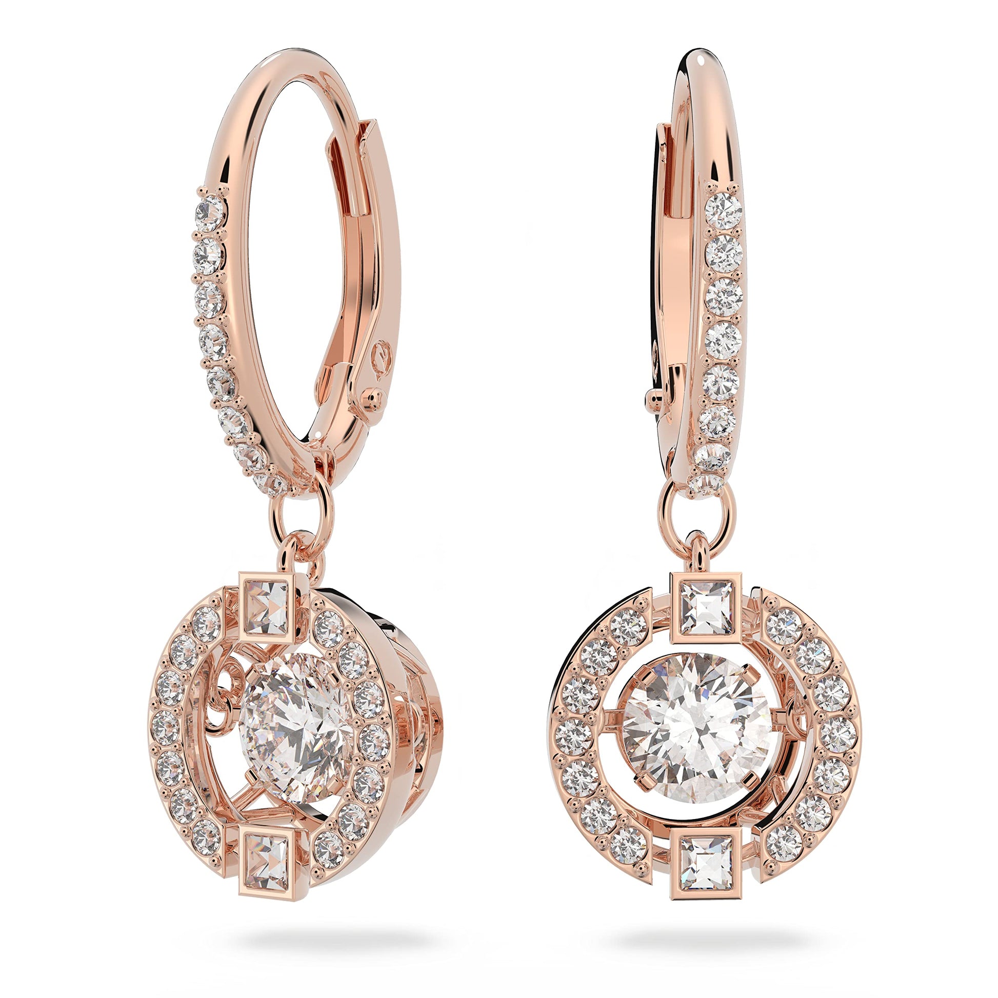 Swarovski 'Una' Damen-Ohrringe mit Roségold-Legierungsschicht