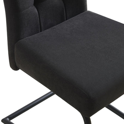 B&D home 2er-Set  Freischwinger Esszimmerstühle 'Sofia' | Modern Design in Anthrazit