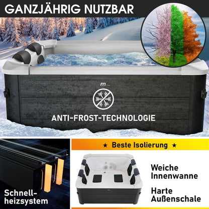 BRAST® Whirlpool MSpa Oslo Plus XXL with fixed outer wall &amp; LED lighting
