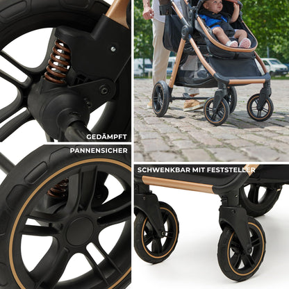 Kinderkraft ESME 3-in-1 Multifunktionskinderwagen: Babywanne, Sportwagen, Maxi-Cosi