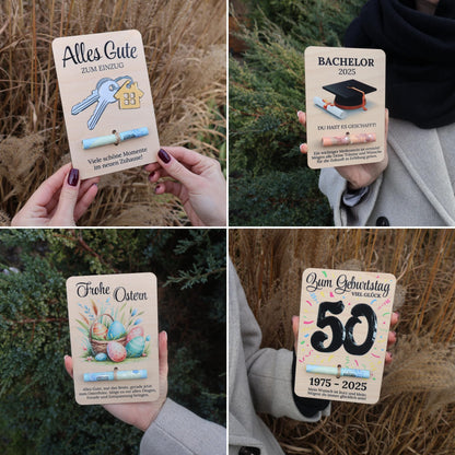 ZUKLA Geldgeschenk-Verpackung 'ABI 2025' (15x10cm): Die kreative Art, Geld zu verschenken