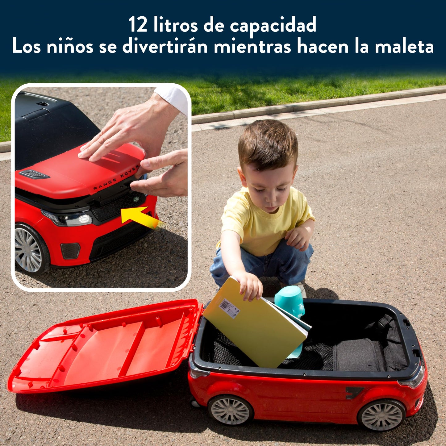 FEBER 2-in-1 'Range Rover' Kinderkoffer für Reisen und Kinderwagen: von 2 bis 6 Jahren