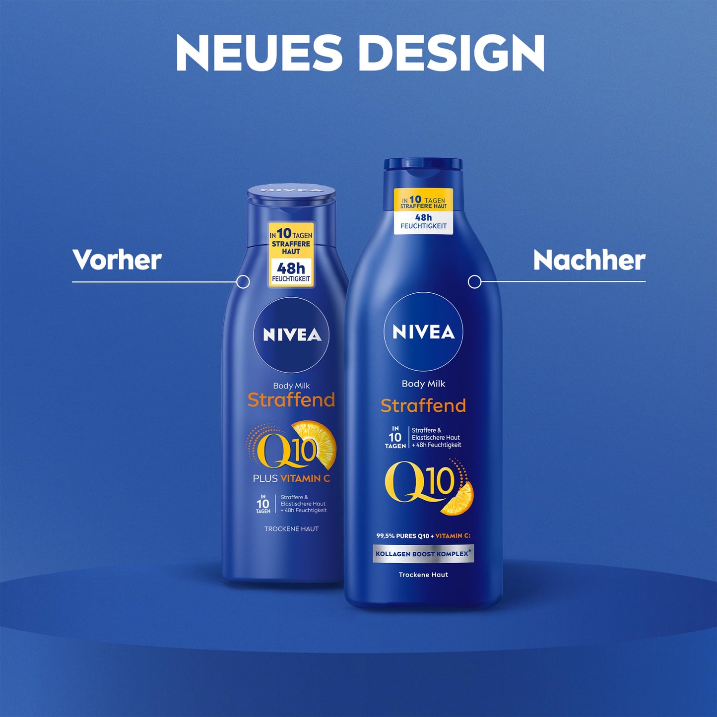 NIVEA Q10 Straffende Body Milk Lotion für straffere Haut mit Orangenduft (400ml)