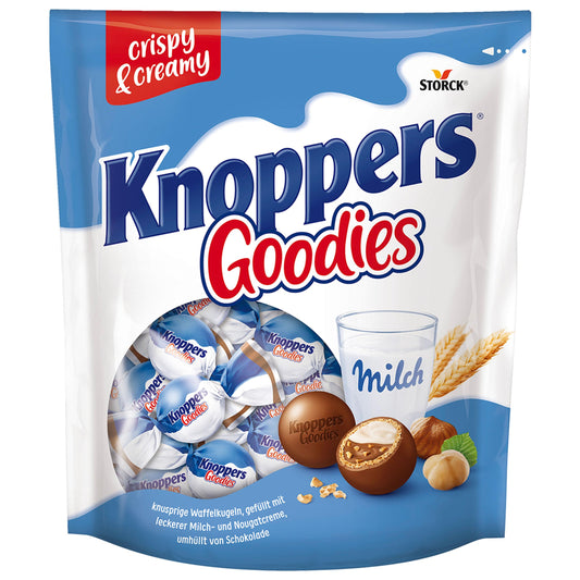 Knoppers Goodies Knusper Minis (1 x 180g): Knusprige Waffelkugeln gefüllt mit Haselnussstücken