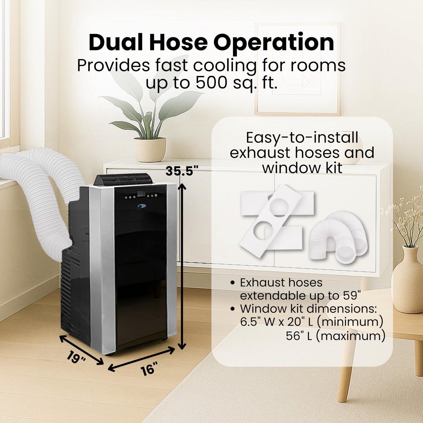 Whynter (ARC-14S) Portable Air Conditioner 'Platinum and Black' | 14000 BTU