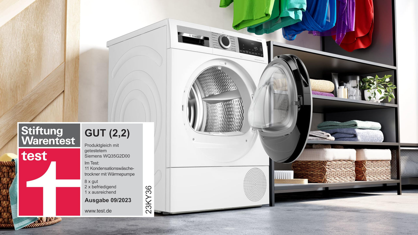Bosch heat pump dryer (WQG235D00): 8 kg, A+++, Selfcleaning Condenser, AutoDry