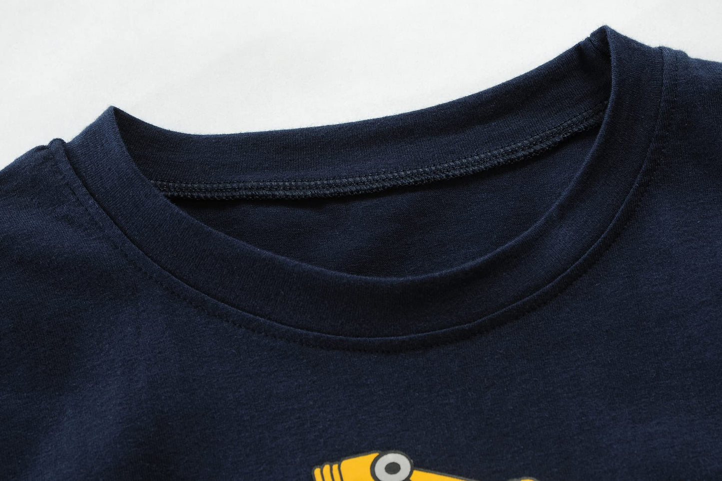 EULLA children's boys' pajamas (long sleeve): cotton pajama set 'Excavator' in dark blue