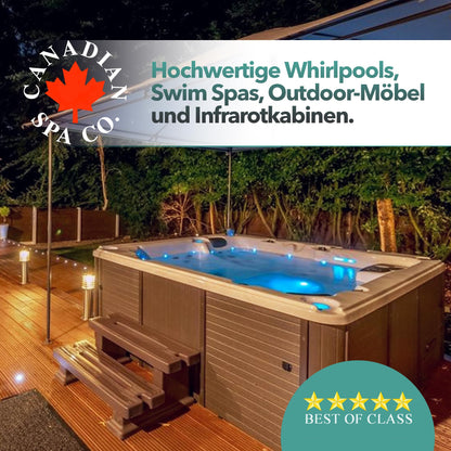 CANADIAN SPA CO. 'Fraser' HotTub Pavillon in Braun: Freistehend, Lamellen- & Dachfenster