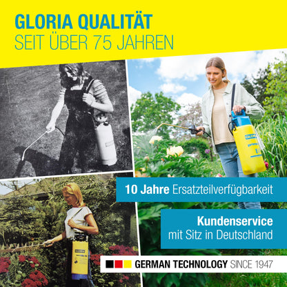 GLORIA Drucksprüher 'prima 5' (5L Füllinhalt): Sprühgerät für den Pflanzenschutz