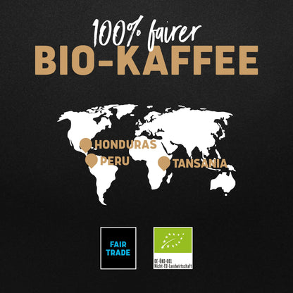 Landpark Bio Kaffee Espresso 500g: Arabica & Robusta Kaffeebohnen | Fair Trade