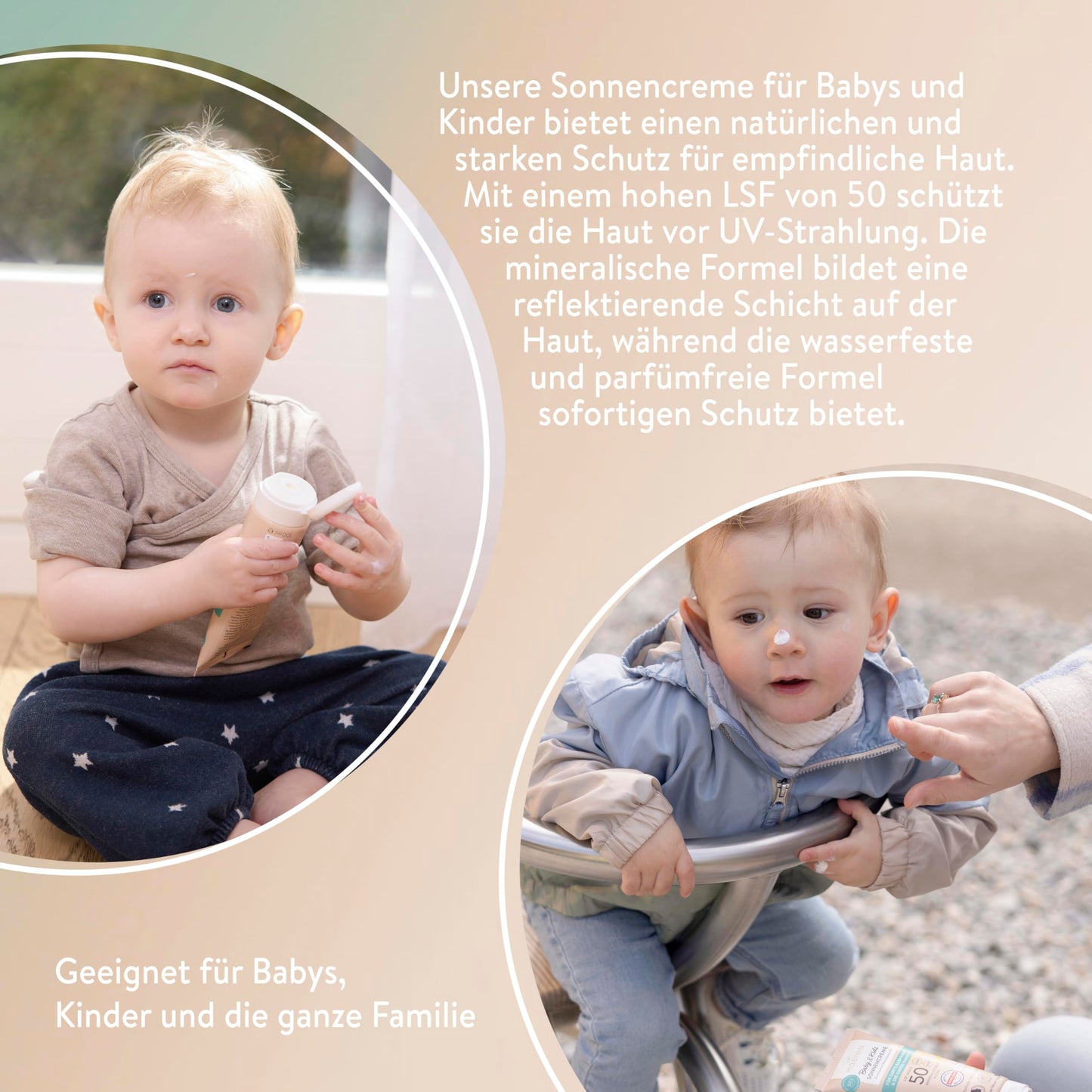 Mabyen Baby & Kids Sommerschutz-Set (2-teilig): Sonnencreme LSF 50 + Insektenstichgel | Ab Geburt, Vegan