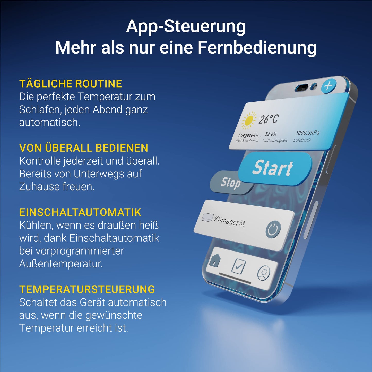 SUNTEC Mobile Air Conditioner (Impuls 3.5 Eco) with Exhaust Hose: 12,000 BTU, Cooler and Dehumidifier