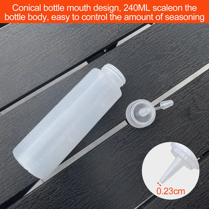 Lestiven 250ml Squeeze Quetsch-Flasche (5 Stück) mit Kappen - BPA Frei