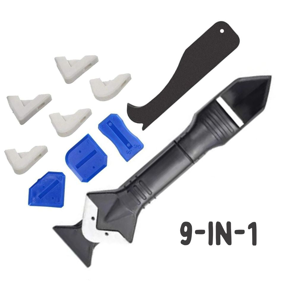 9-in-1 Silikonentferner Werkzeug Set | mit Fugenglätter, Abzieher und mehr3