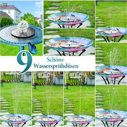 AISITIN Solar Fontäne Teichpumpe (3,5W) mit verschiedene Sprüh-Effekten für Garten, Teich, DIY Wasserspiel