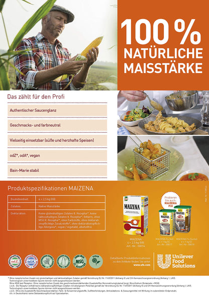 Maizena Bindemittel - 2,5kg | Speisestärke aus natürlicher Maisstärke