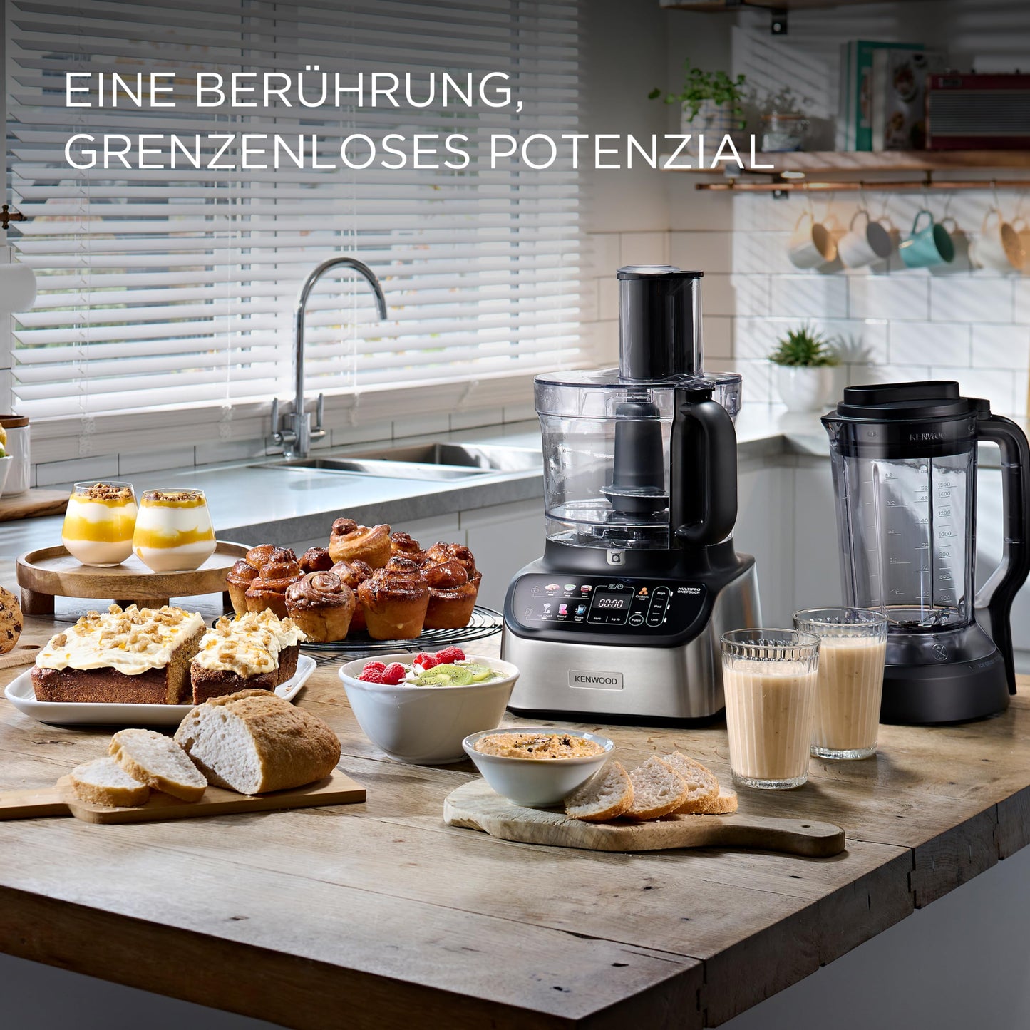 Kenwood 2-in-1 Compact MultiPro OneTouch (FDM73.480SS): Integrated scale, 1000W (Silver)