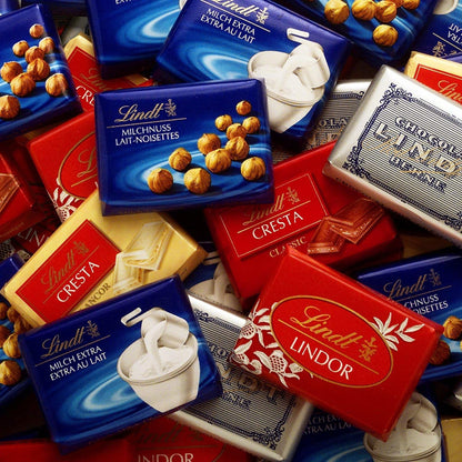 Lindt Schokolade Swiss Napolitains (1 kg): Vollmilchschokoladen Mini Tafeln