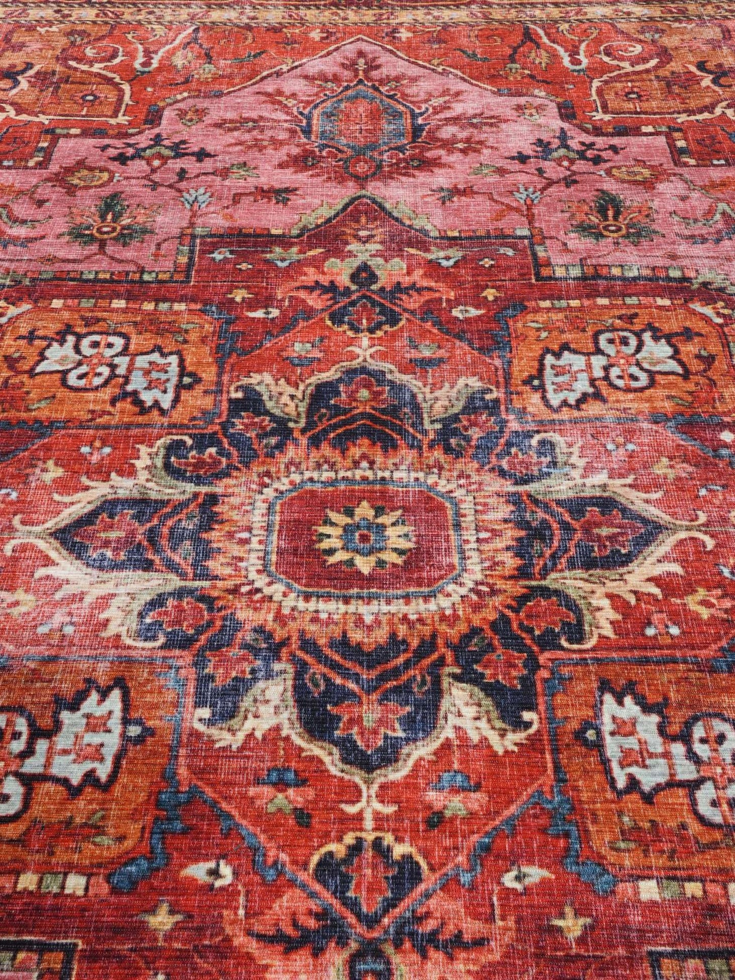 RugVista, Georgia Oriental, Teppich, 200 x 300 cm, Rechteck, Kurzflor, Modern, Oeko-TEX Standard 100, Wohnzimmer, Schlafzimmer, Esszimmer/Küche, Flur, Büro, Nur chemisch reinigen, Rot/Rosa