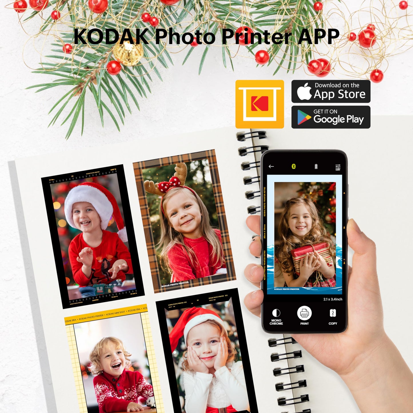 KODAK Mini 2 Retro - Mobiler Fotodrucker in Weiß