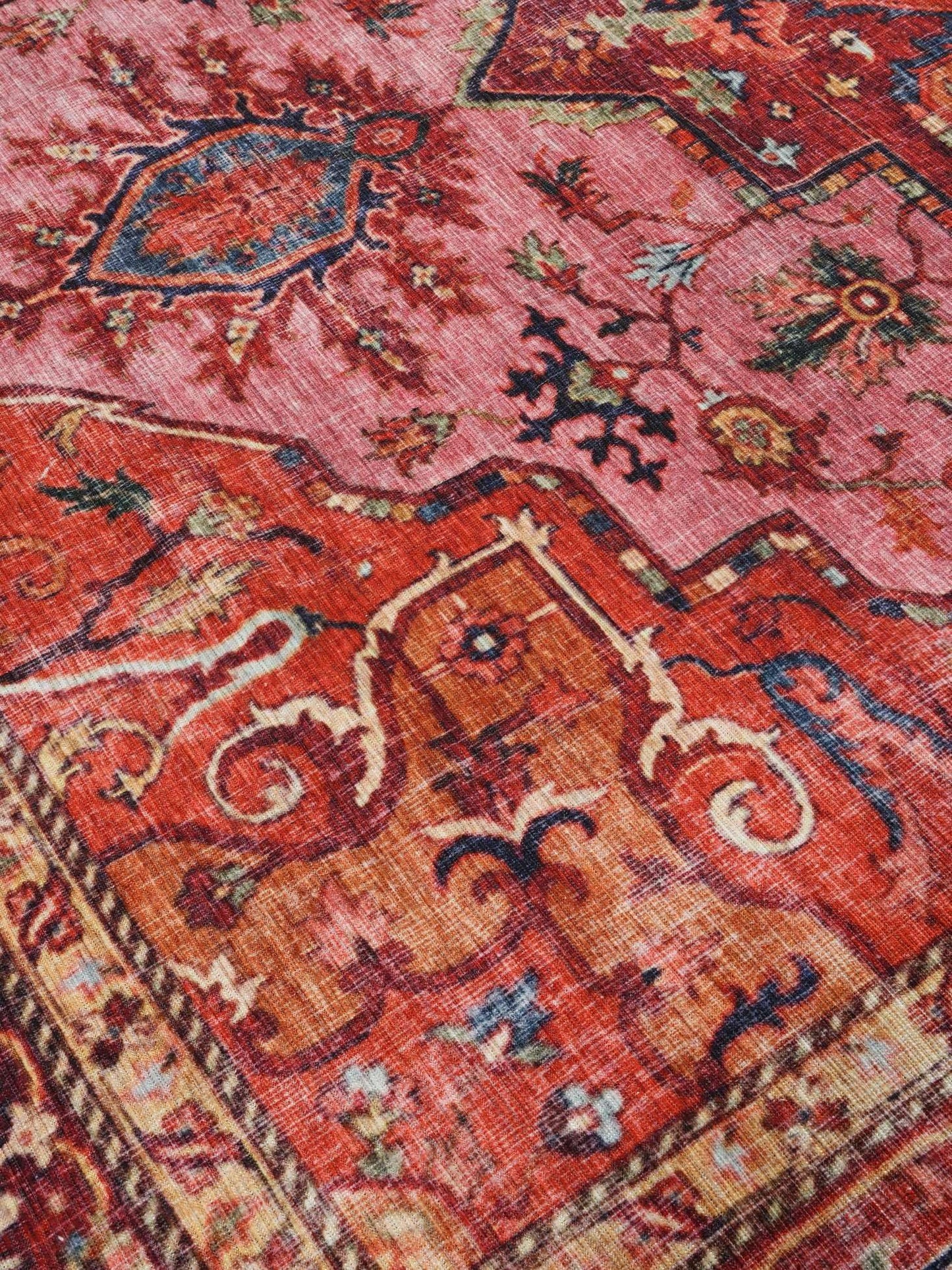 RugVista, Georgia Oriental, Teppich, 200 x 300 cm, Rechteck, Kurzflor, Modern, Oeko-TEX Standard 100, Wohnzimmer, Schlafzimmer, Esszimmer/Küche, Flur, Büro, Nur chemisch reinigen, Rot/Rosa