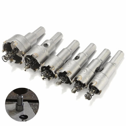 6tlg. Metallbohrer-Set mit Hartmetallspitze 16-32mm: Lochsägen für Metall und Holz4
