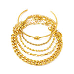 Fashionable Stainless Steel Bracelet Set | Luxurious Jewelry Gift for Women