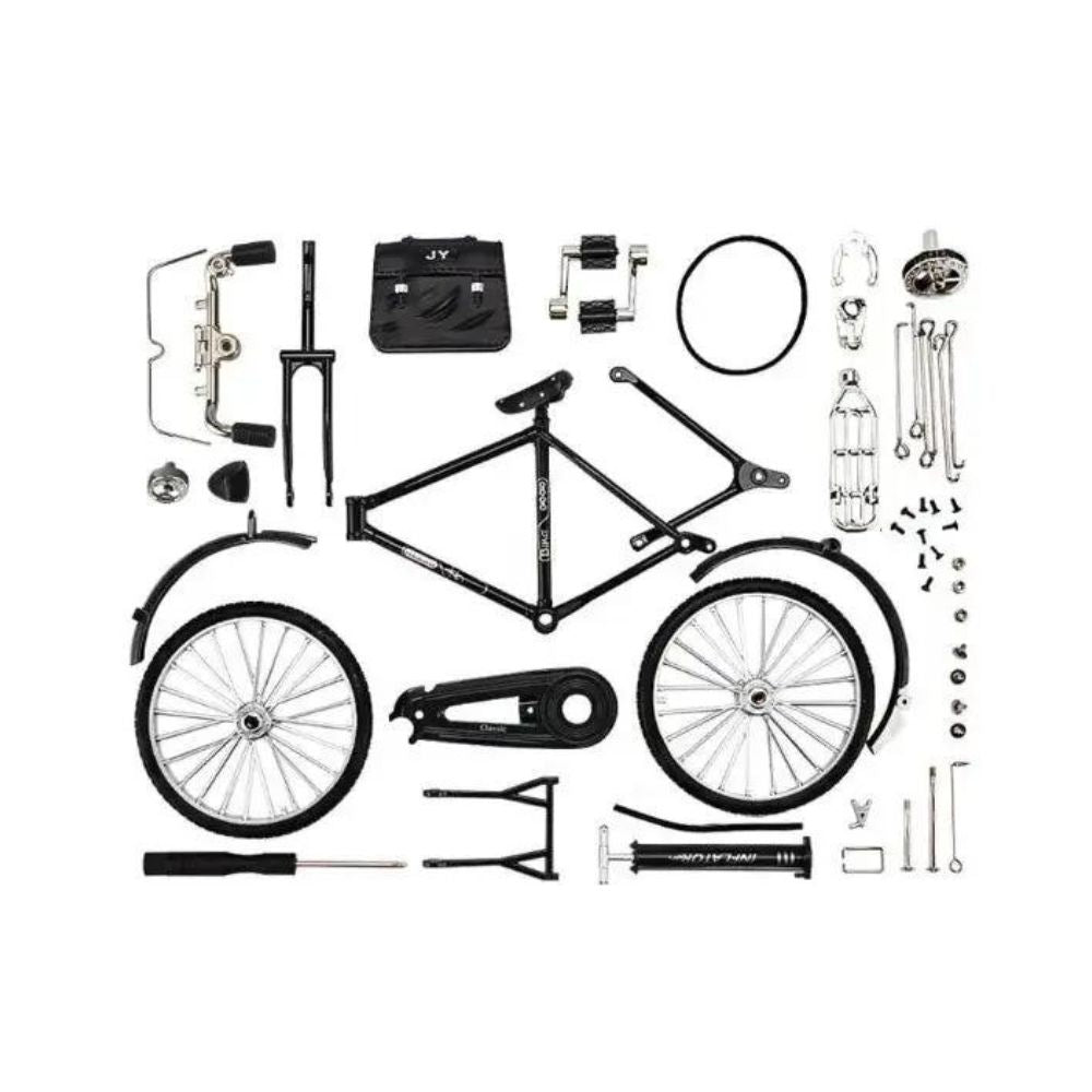 DIY Retro Bicycle Model Assembly Kit Made of Metal Alloy | Mini-Bike