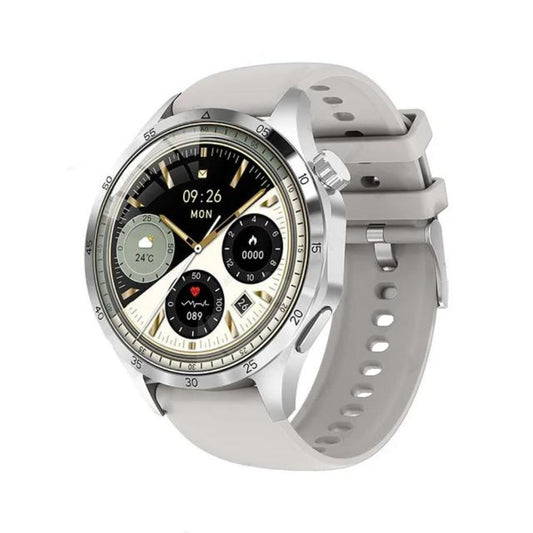 Watch GT4 Pro + Plus NFC Smartwatch: Amoled HD Display | Blutzuckerüberwachung, BT-Anruf, IP68 Wasserdicht (Upgrade Version 2024) Silber
