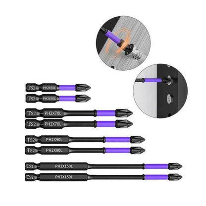 2x rutschfeste Magnet-Bit-Kreuzschlitzschraubendreher | PH2