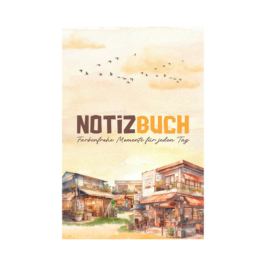 Notizbuch - Farbenfrohe Momente für jeden Tag: 100 Seiten - Doppelliniert - DIN A5 | Alltags-Journal