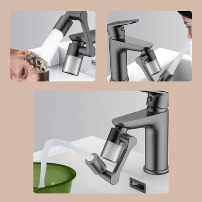1440° drehbarer Wasserhahn-Verlängerung mit Wasserfilter | 2-Modi Multifunktions-Sprayer für Küche & Bad