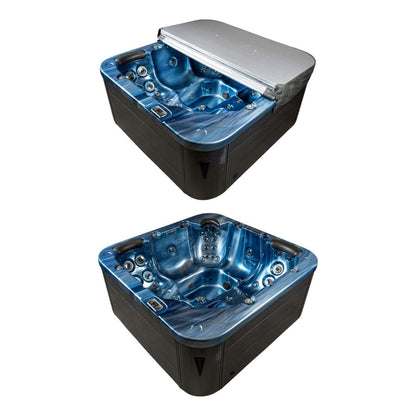 Outdoor whirlpool 'Torina Ocean Blue' for 5 people: With powerful massage &amp; LED color light therapy