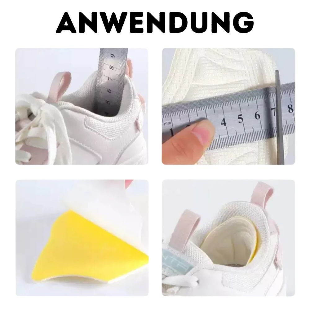 Fersenpolster (5 Paar-10 Stück): Verstellbare Einlegesohlen für Sportschuhe, Fersenprotektor, Schuhpads