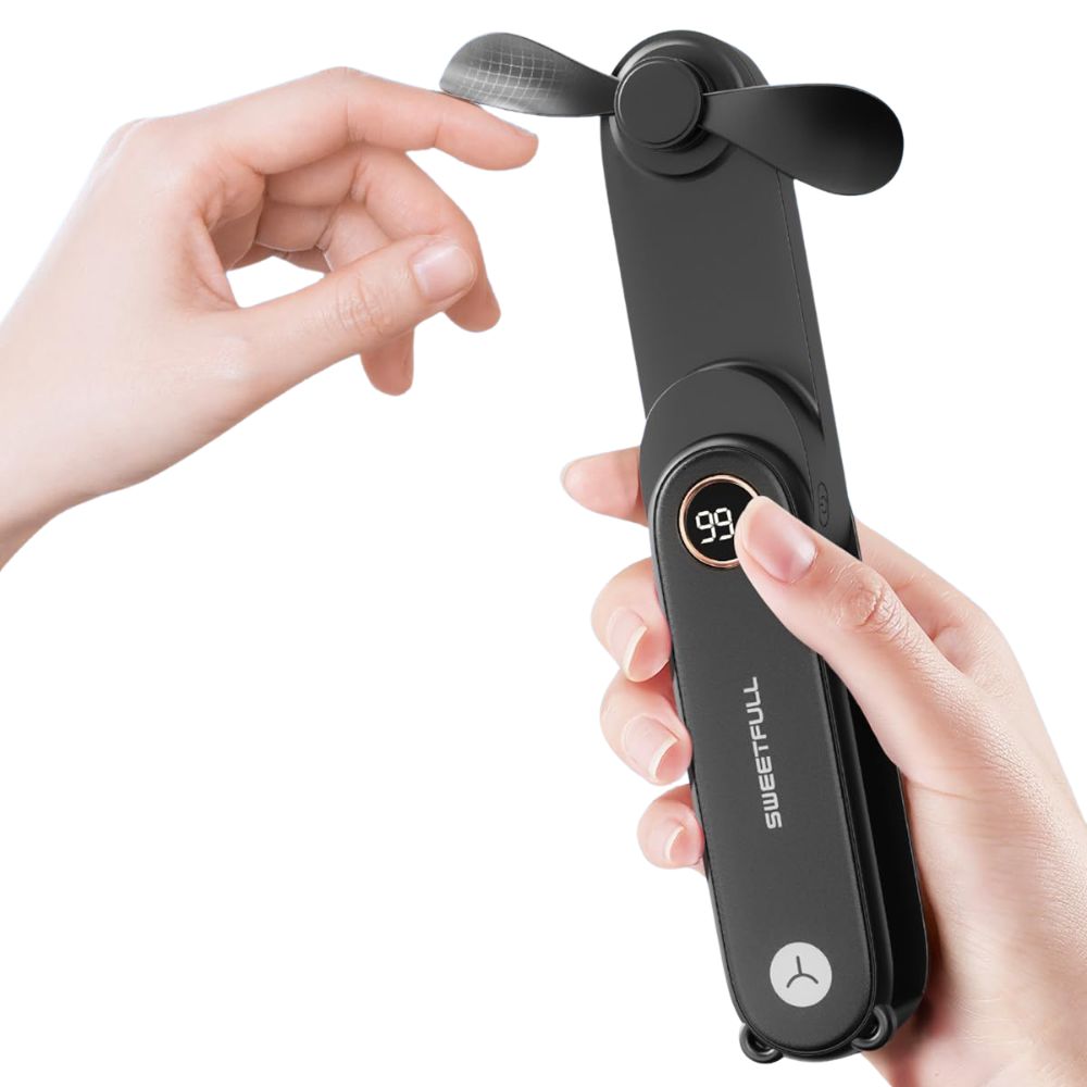 SWEETFULL Foldable Mini USB Handheld Fan with 2 Speeds for Office, Outdoor