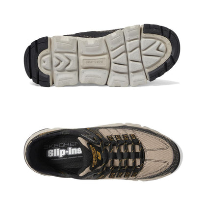 Skechers 'Summits AT Upper Draft' Slip-Ins Herren Sneaker (Synthetic Mesh-Black Trim)