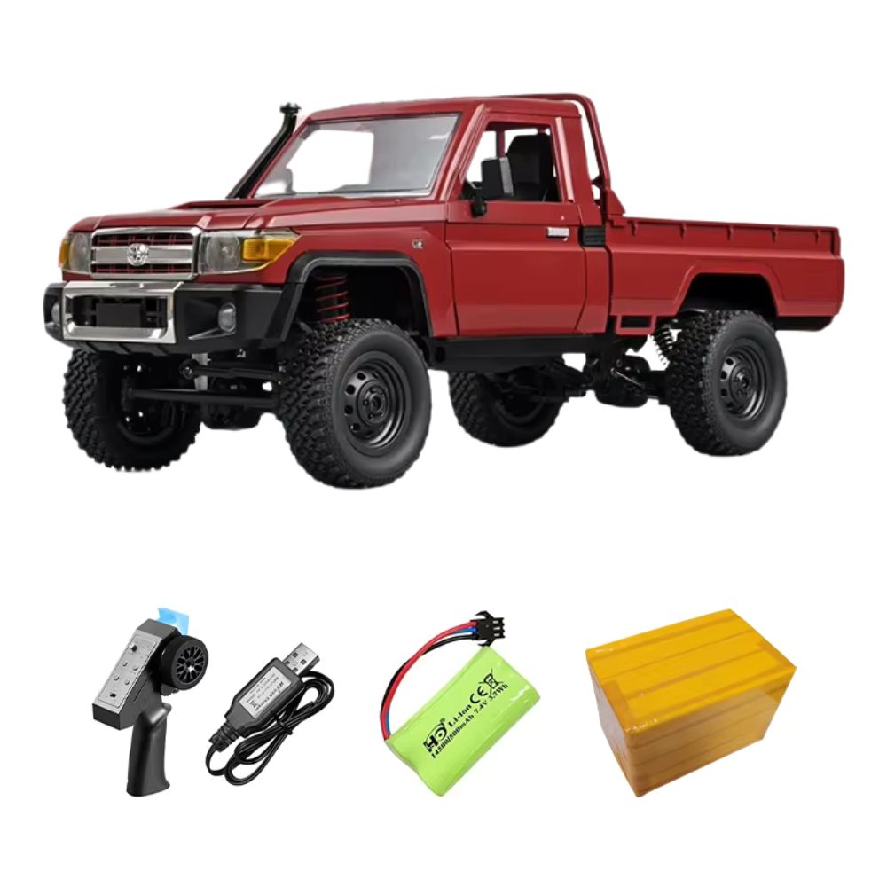 Toyota LC79 MN82 (1:12) RC Pickup Truck | 4WD Offroad Kletterauto, Ferngesteuert (MN82 - 1B FB (Rot)