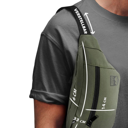 RUVO® Unisex Bauchtasche mit Reißverschluss: Für alle Aktivitäten geeignet