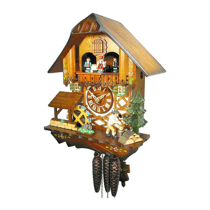 Originale Schwarzwälder Kuckucksuhr (Zertifiziert): Haus, Musik, 1-Tag-Werk, Mechanisch