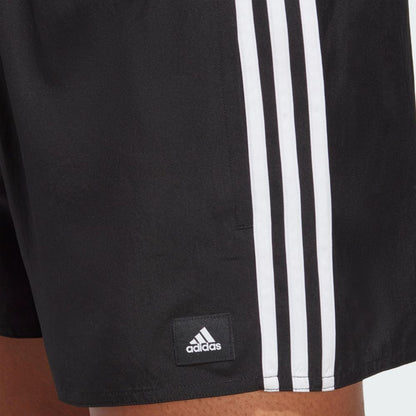 adidas 3-Stripes CLX Men's Drawstring Swim Shorts: Quick-drying