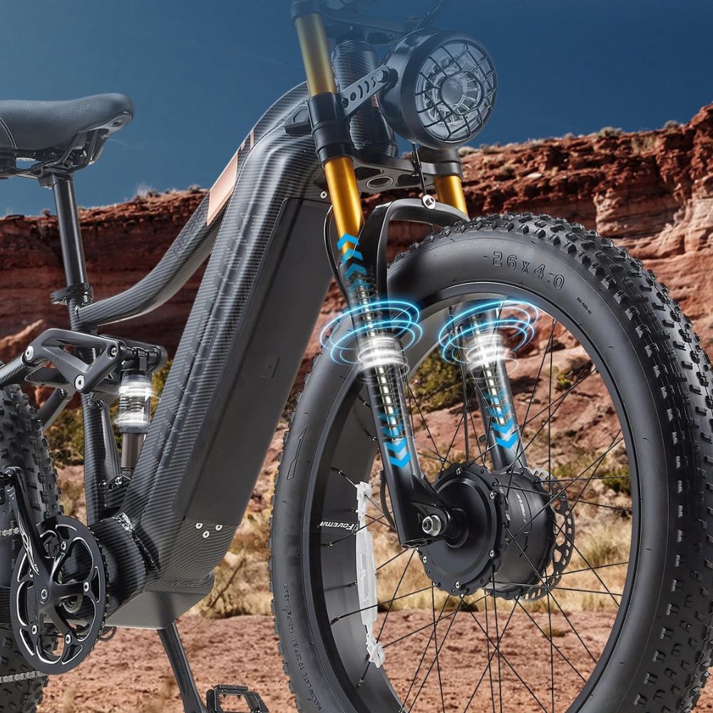 BURCHDA HC26 Dual-Motor E-Bike mit LCD-Display: 190Nm, 1440Wh Akku bis 160km