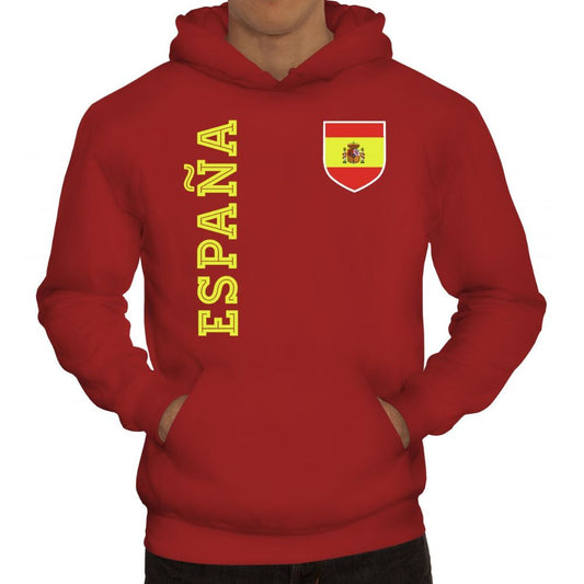 Spanien 'ESPANA' Fußball WM Fanshirt Hoodie | Kapuzenpullover in Rot
