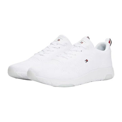 Tommy Hilfiger 'CORPORATE KNIT RIB RUNNER' Herren Sneaker in Weiß