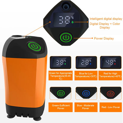 Elektrische Campingdusche-Set mit Digitalanzeige | Ideal für Camping und Reisen 3