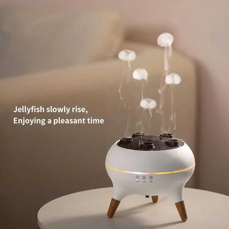 Dynamischer Quallen-Luftbefeuchter (250ml) mit Aroma-Diffuser & 7 Farben Nachtlichtern inkl. Fernbedienung für das Schlafzimmer