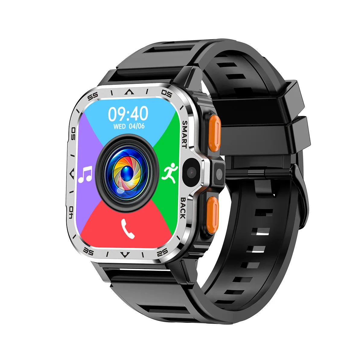Valdus PGD Android Smartwatch mit 4 GB RAM und 64GB Speicher | Dualkamera, NFC, 4G SIM-Karten Slot, WLAN, GPS