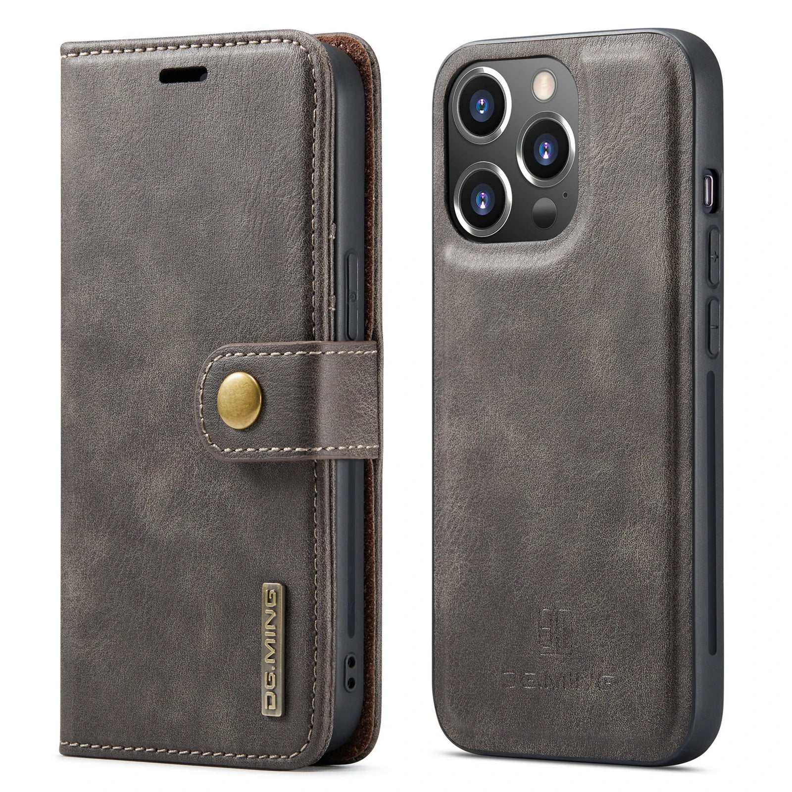 Magnetisches Ledercover für iPhone 15/14/13/12/11 Pro-Max | mit Kartenhalter3