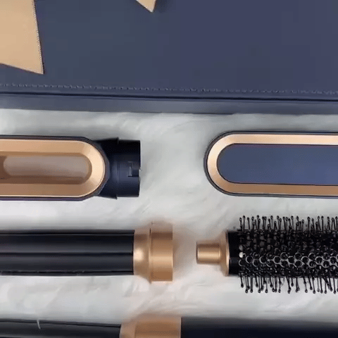 Multi 5-in-1 Haarstyler | Lockenstab, Haarglätter, Bürste, Curling Iron, Haartrockner | Optimiere deinen Look - Preview GIF